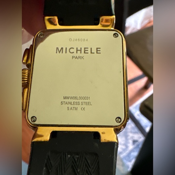 Black and Gold Michele Jelly Bean watch - Picture 7 of 7